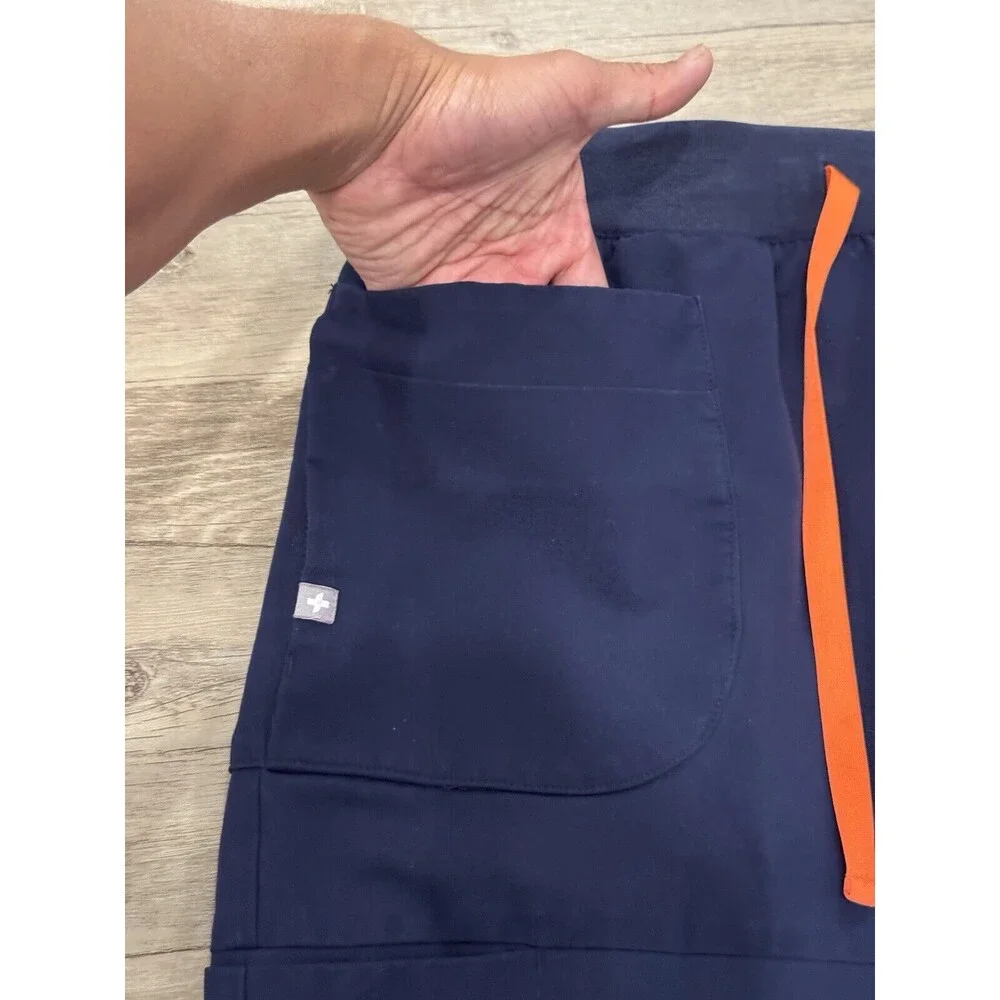 FIGS Mens Zamora Scrub Pant Blue Sz M Jogger Cargo Pockets Hospital Lab Work